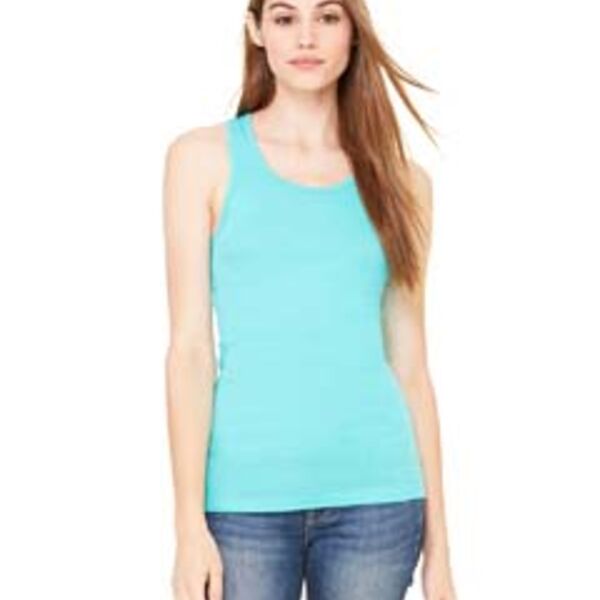 Bella + Canvas Ladies' Sheer Mini Rib Racerback Tank Thumbnail