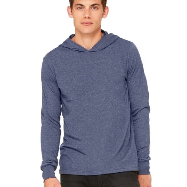 Unisex Long Sleeve Jersey Hooded T-Shirt Thumbnail