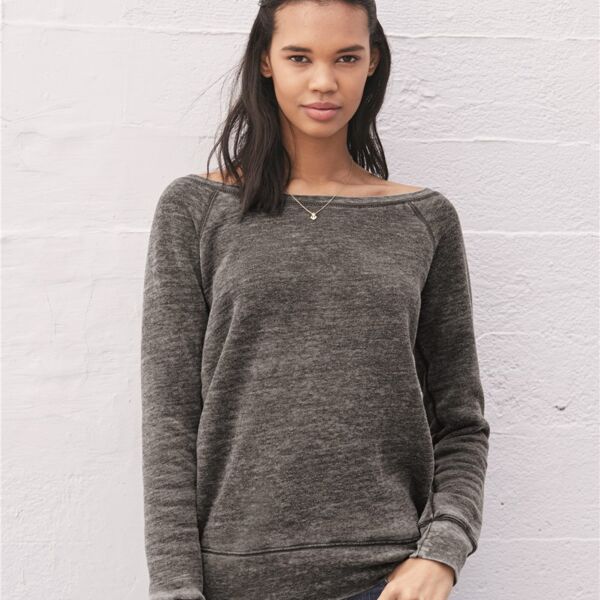 Women's Sponge Fleece Wide Neck Sweatshirt Thumbnail